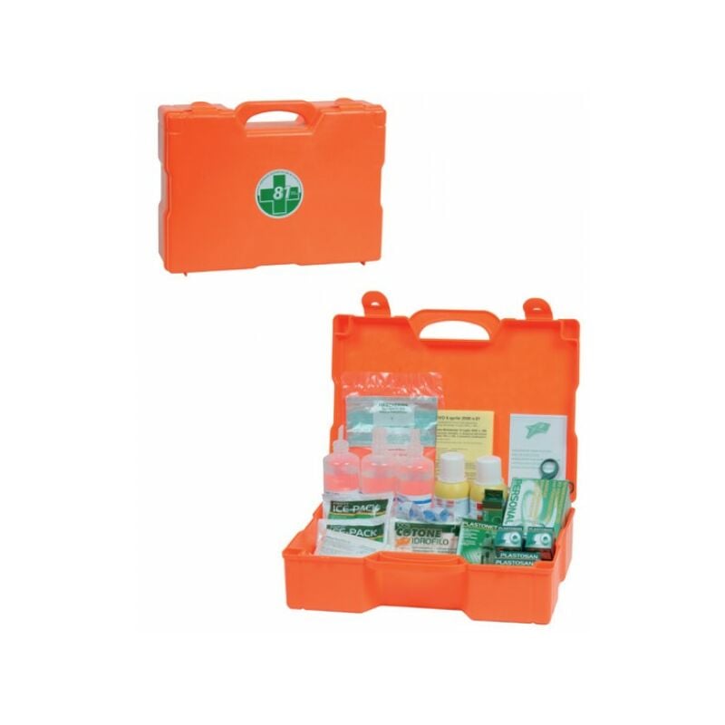 Image of Inferramenta - Medic 4 valigetta cassetta kit primo pronto soccorso oltre 2 persone a norma per aziende