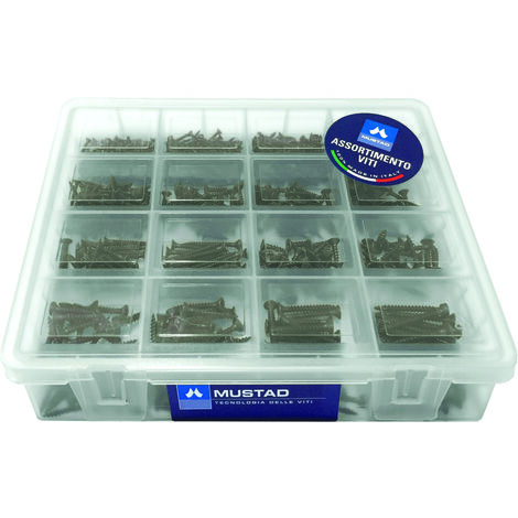 VALIGETTA MUSTAD BOX CON 670 VITI PANELVIT ASSORTITE