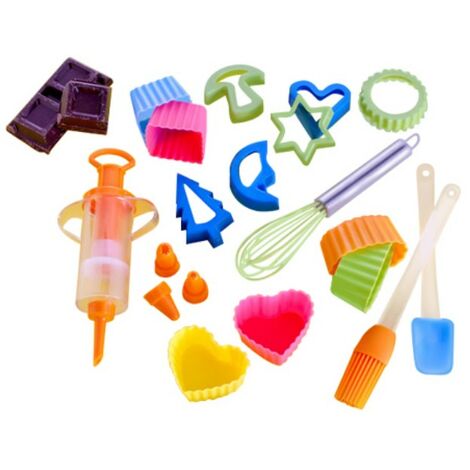 Valigetta Pasticcere Bambini Brandani Baby Set 16 Pezzi in Silicone e Plastica