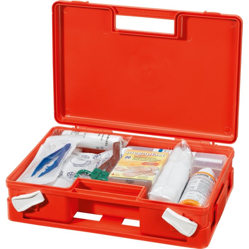 Image of Valigetta medica rinforzata cassetta di primo soccorso completa per aziende con 2 dipendenti