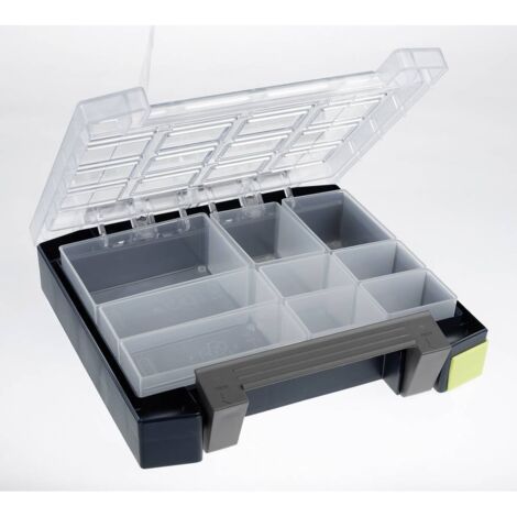 Valigia assortimenti boxxser B241xT225xH55mm 9 scomparti con griglia profilata