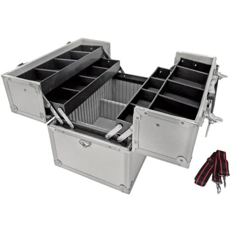 valigia portautensili estensibile valex in alluminio 5 scomparti 37x28x22 cm