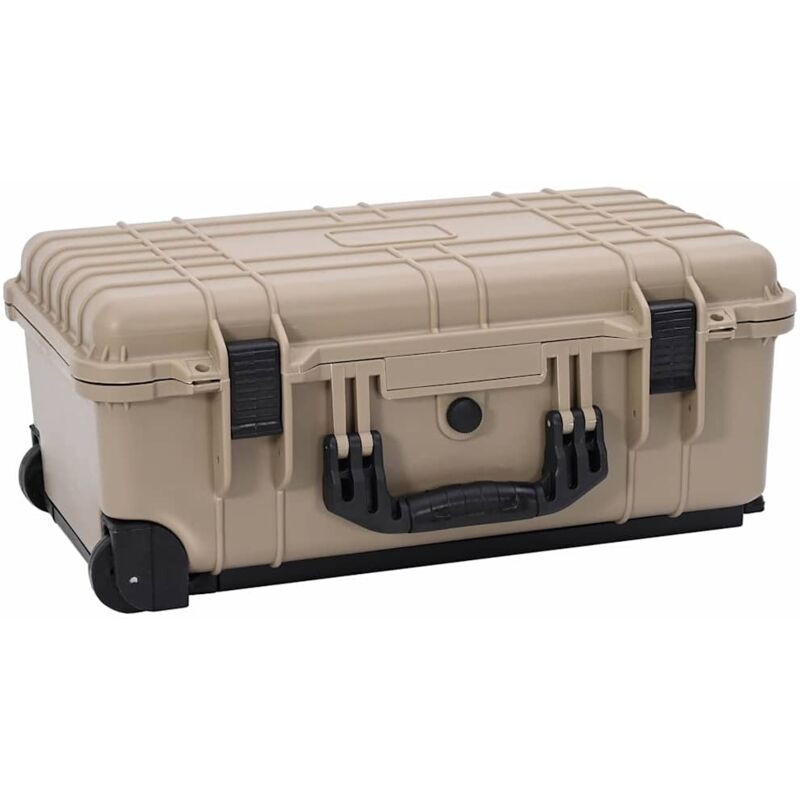 vidaXL Étui rigide Couleur sable 56 x 35 x 23 cm Polypropylène et ABS