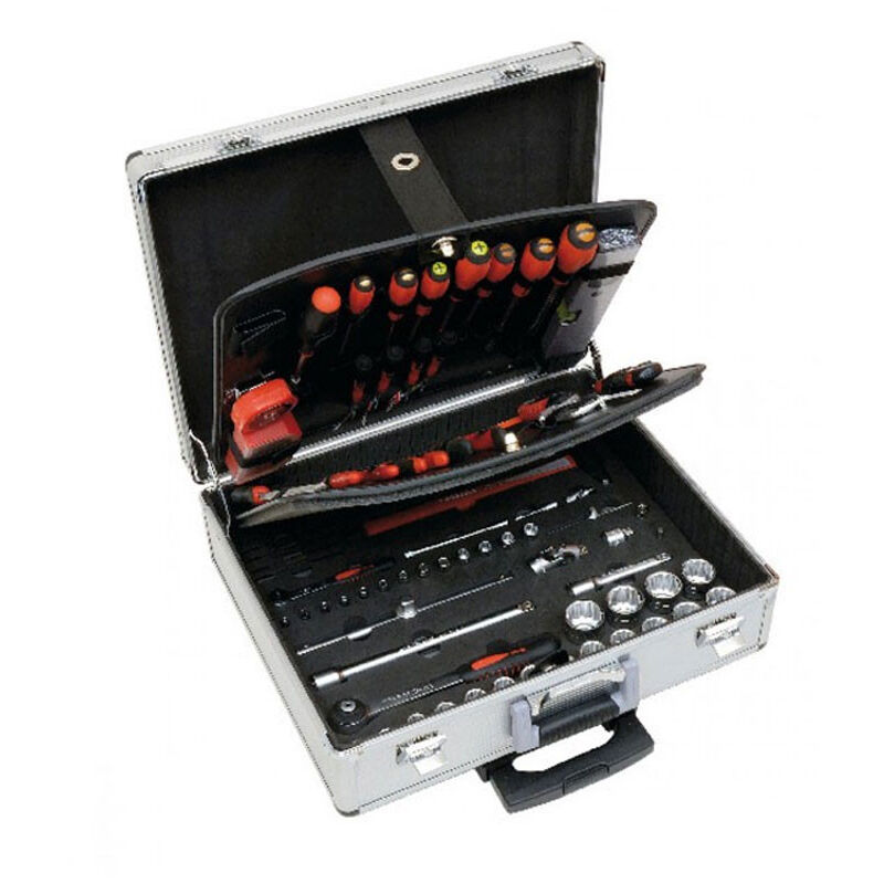 Valise trolley alu 128 pièces mob