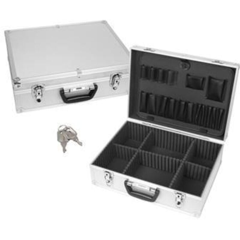 Destockoutils - Valise aluminium mallette outils 457x330x152 mm