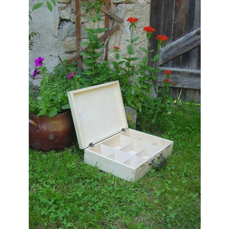 Valise boise rangement à compartiment 45x32x11cm