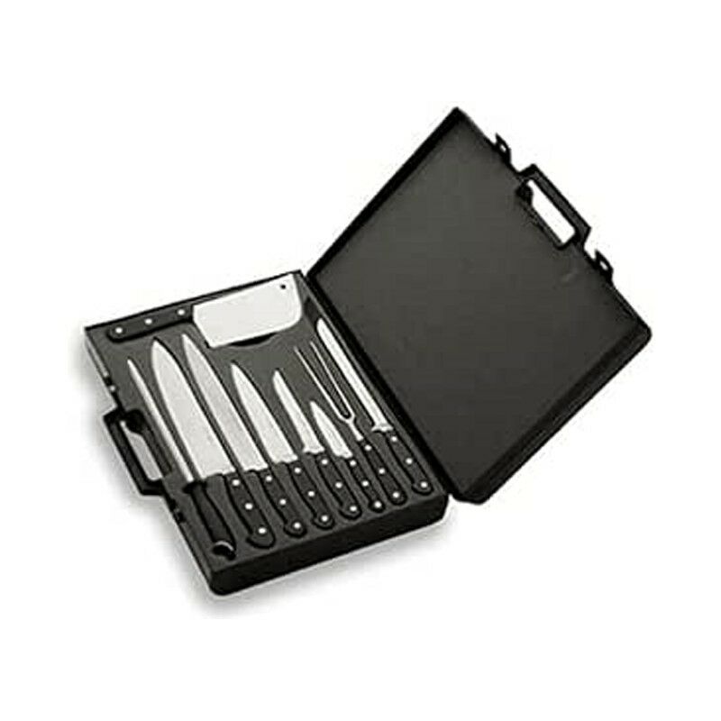 Suinga - Valise de 9 pièces de couteaux classiques, noir