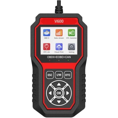 Valise Diagnostic Auto, Universel OBD2 Diagnostic Voiture Français, Lecteur de Code d'erreur de Moteur, Valise Effacer Defaut Voiture pour Tous Les protocoles OBDII Voitures Depuis 1996