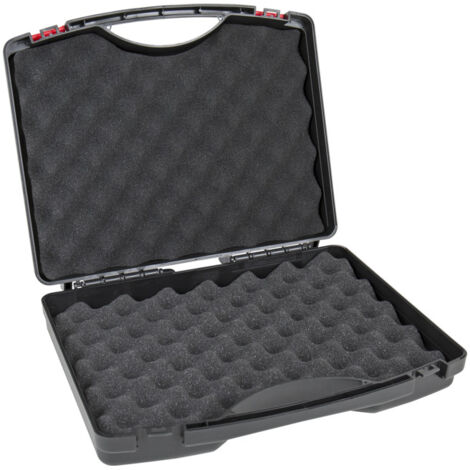 Valise en plastique PP STIER avec garniture en mousse, 330 x 272 x 82 mm, valise à outils, mallette pour outils vide, valise de transport