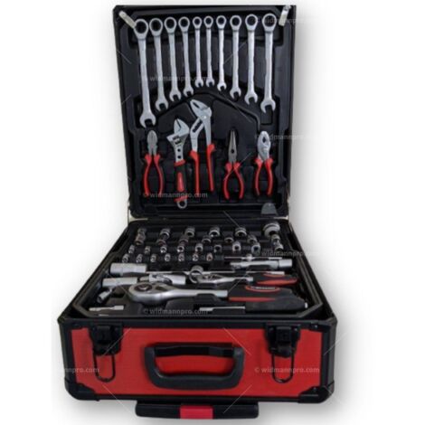 Valise outil, WIdmann 254ALC, coffret de garagiste, mécanicien de 254 pièces, pinces, tournevis, clés, scie, marteau