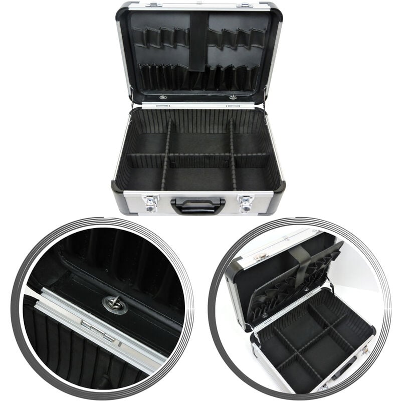 Famex - Valise à outils en aluminium - grande capacité - vide 702-L