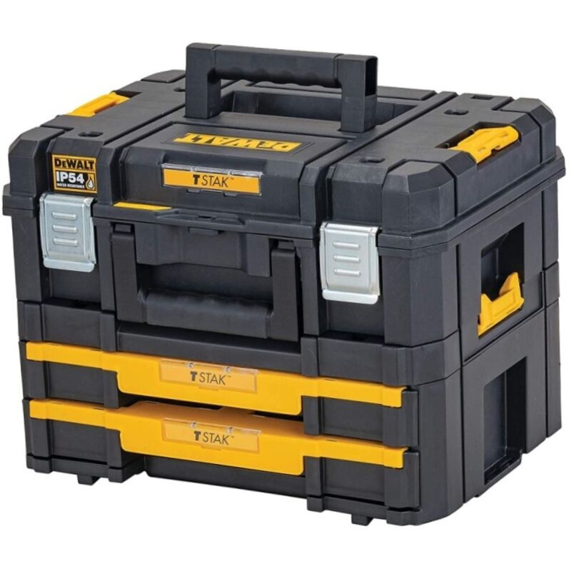 Boîte à outils tstak Combo Kit Dewalt en Plastique, Dimensions 440 x 440 x 337mm 'Vide' ( Prix pour 1 )