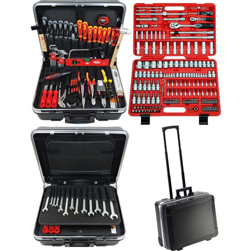 FAMEX Coffret d'outils de mécanicien - PROFESSIONAL - avec des outils allemands, 604-18
