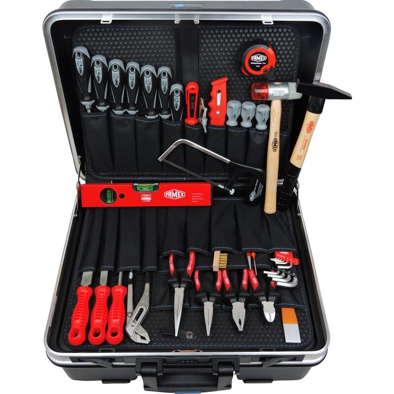 606-88 Valise rigide à outils pour les professionnels -coffret d'outillage avec des outils allemands - Famex