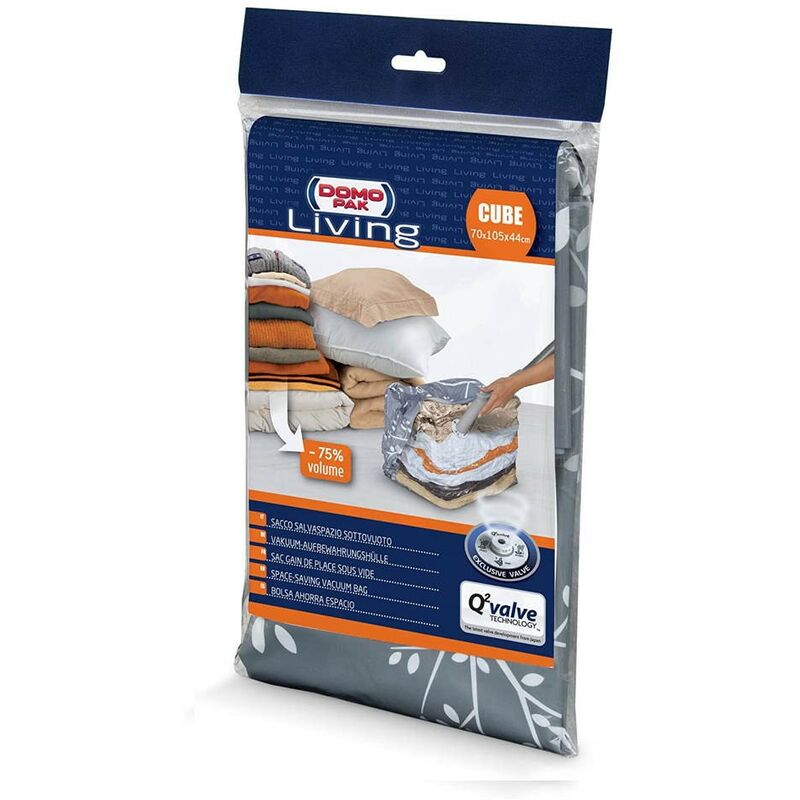 Valise sous vide Domopak cube gain de place 44x70x105 cm