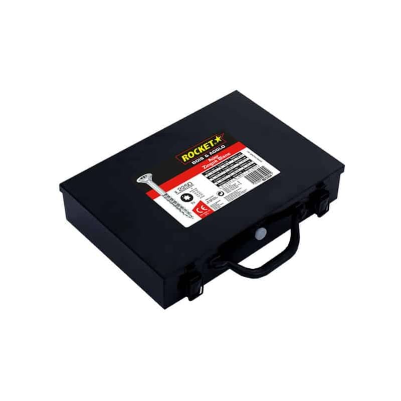 Mallette 2250 vis bois agglo tête fraisée tx acier zingué - Rocket