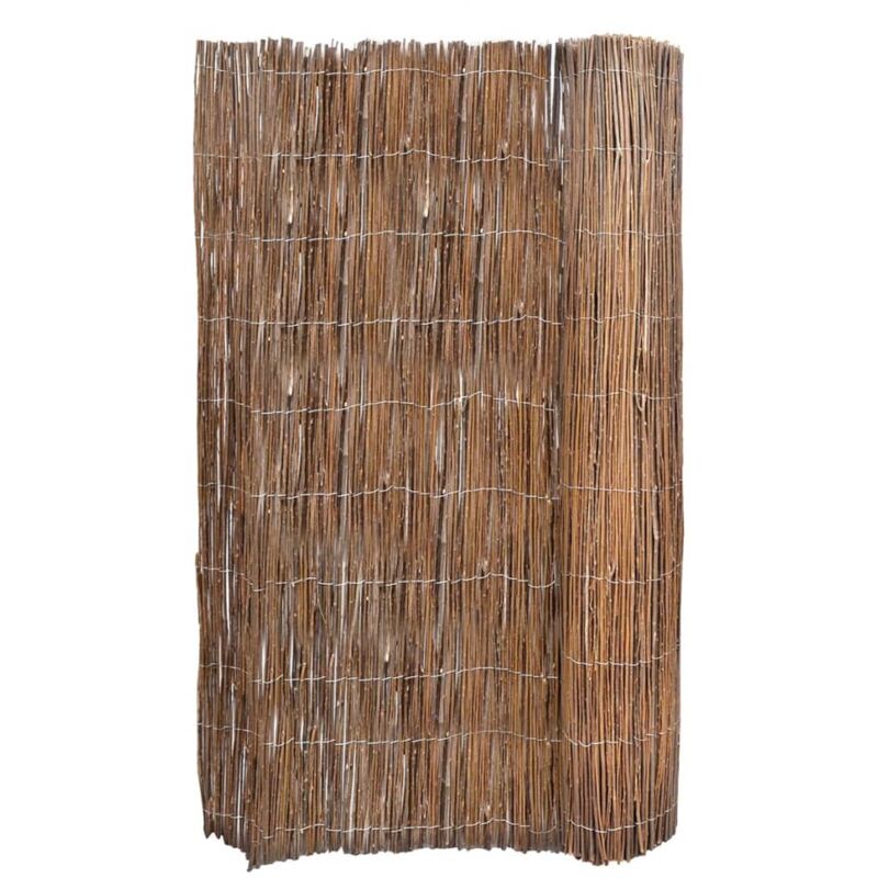 

vidaXL Valla cañizo de sauce 5x1,2 m - Marrón