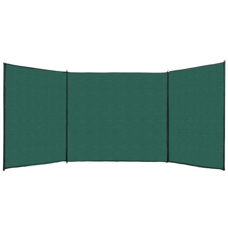 Valla cortavientos de HDPE verde 150x450 cm
