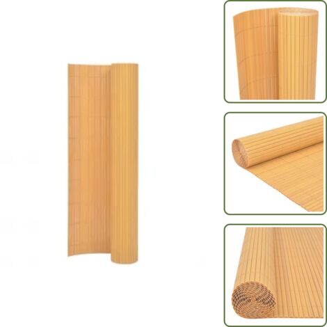 Valla de doble cara - vidaXL Valla de jardín de doble cara amarilla 110x300 cm - Valla de protección solar