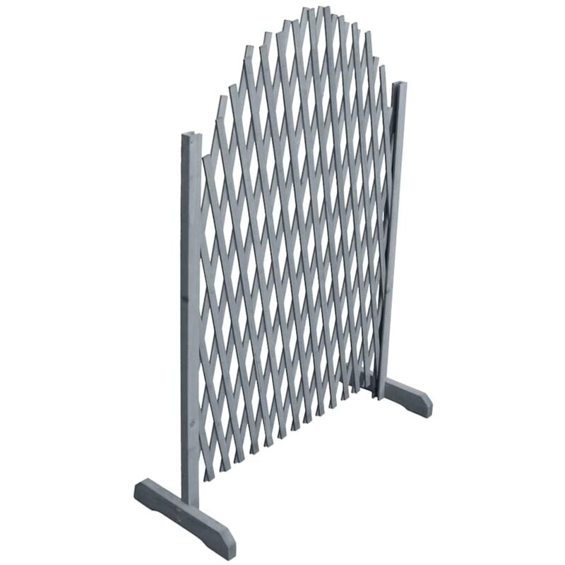 

Valla de enrejado de madera maciza de abeto gris 1,8x1 m - Gris - Vidaxl