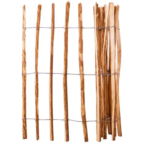 Valla de estacas madera de avellano 120x250 cm