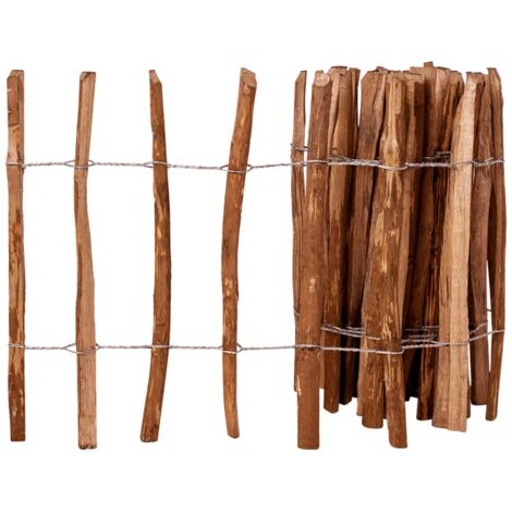 Valla de estacas madera de avellano impregnada 60x500 cm