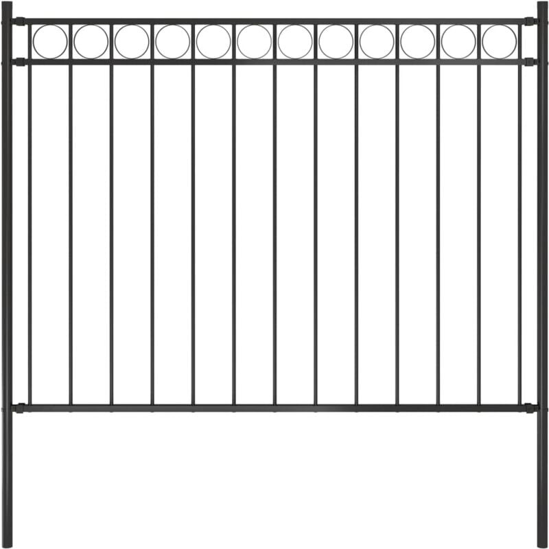 

Valla de jardín acero negro 1,7x1 m - Negro - Vidaxl