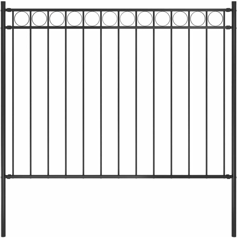 

Valla de jardin acero negro 1,7x1,2 m