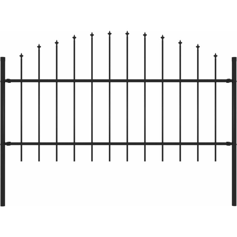 

Valla de jardin con puntas acero negro (1-1,25)x1,7 m
