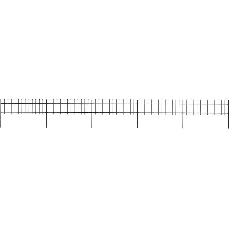 

Happyshopping - Valla de jardin con puntas de lanza acero negro 8,5x0,6 m