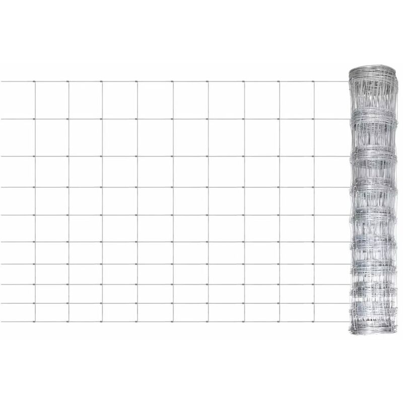 

Valla de jardín de acero galvanizado 50 m 120 cm