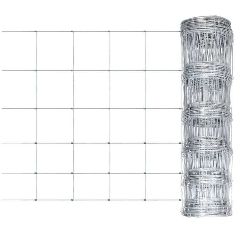 

Valla de jardin de acero galvanizado plateado 50x0,8 m