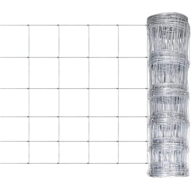 

Valla de jardín de acero galvanizado plateado 50x0,8 m