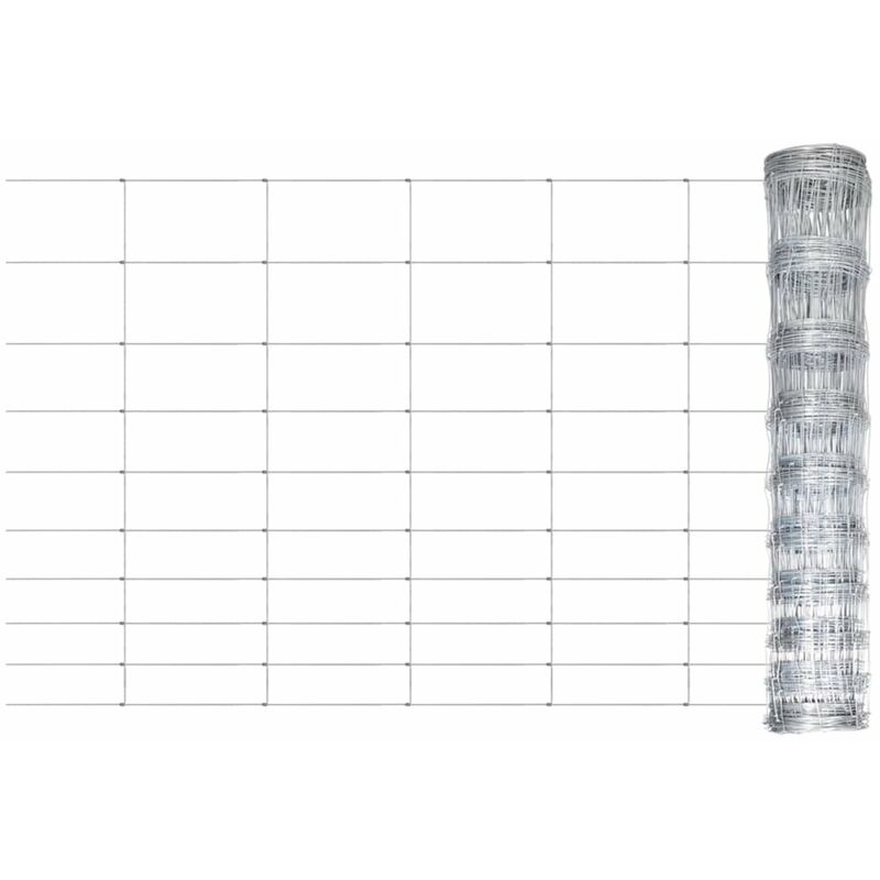 

Valla de jardin de acero galvanizado plateado 50x1,2 m