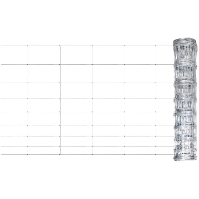 

Valla de jardín de acero galvanizado plateado 50x1,2 m