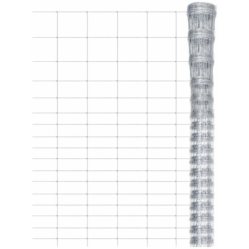 

Valla de jardin de acero galvanizado plateado 50x1,25 m