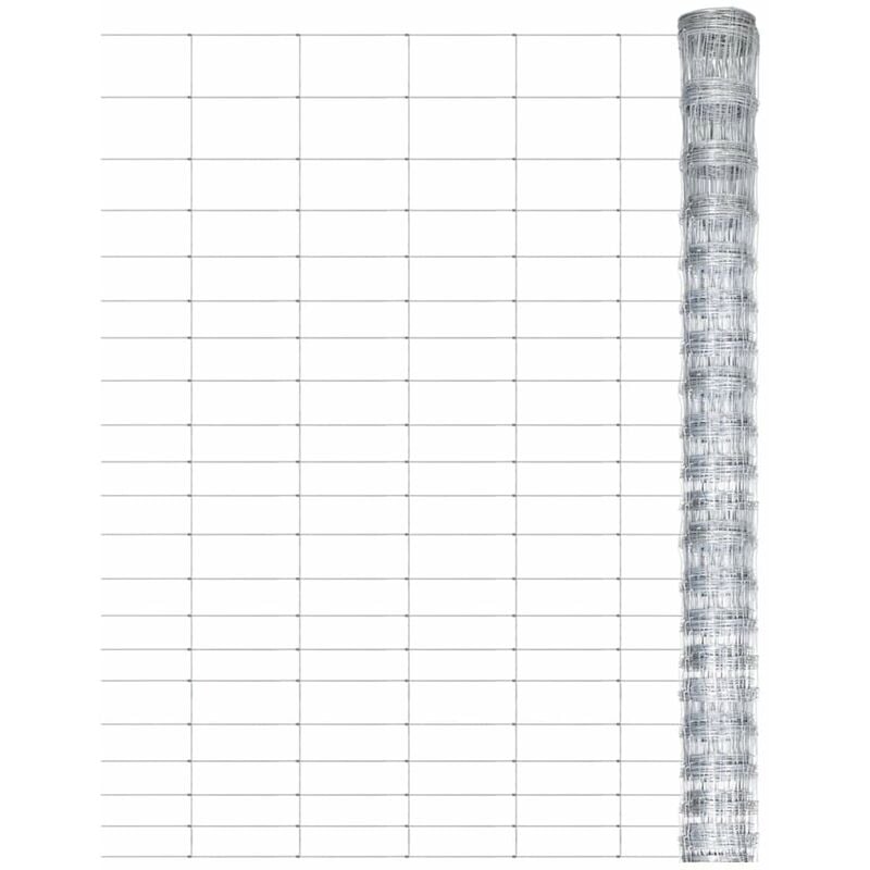 

Valla de jardin de acero galvanizado plateado 50x1,25 m