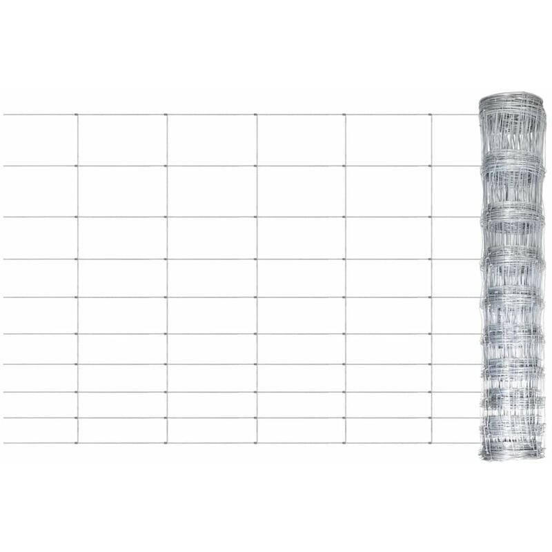 

Valla de jardin de acero galvanizado plateado 50x1,5 m