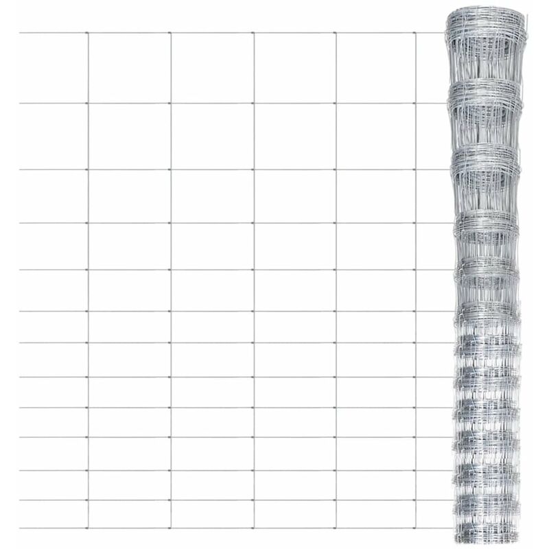 

Valla de jardin de acero galvanizado plateado 50x1,5 m