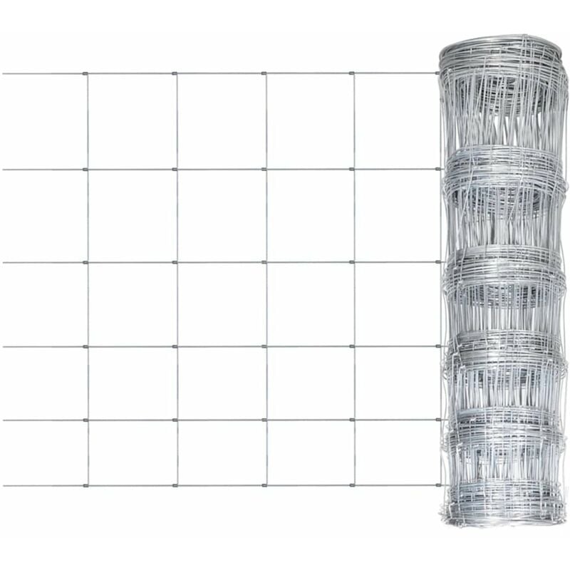 

Valla de jardin de acero galvanizado plateado 50x1,6 m