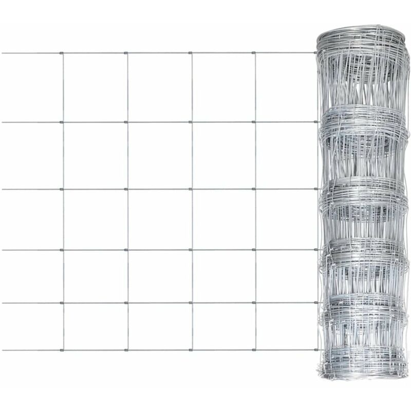 

Valla de jardin de acero galvanizado plateado 50x1,6 m