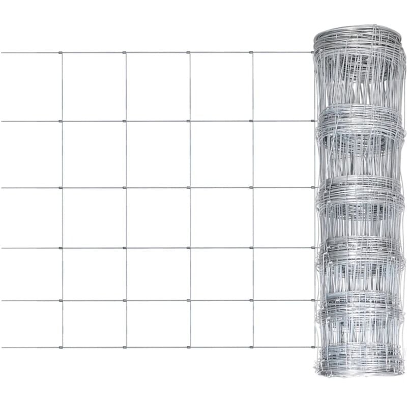 

Valla de jardín de acero galvanizado plateado 50x1,6 m
