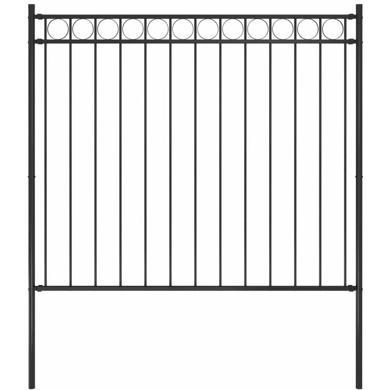 

Valla de jardin de acero negro 1,7x1,5 m