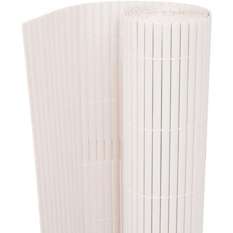 Valla de jardín de doble cara 90x300 cm blanca vidaXL