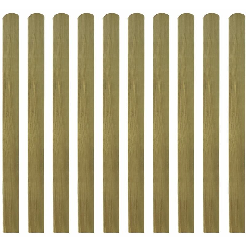

Valla de jardín de listones 10 piezas madera 120 cm