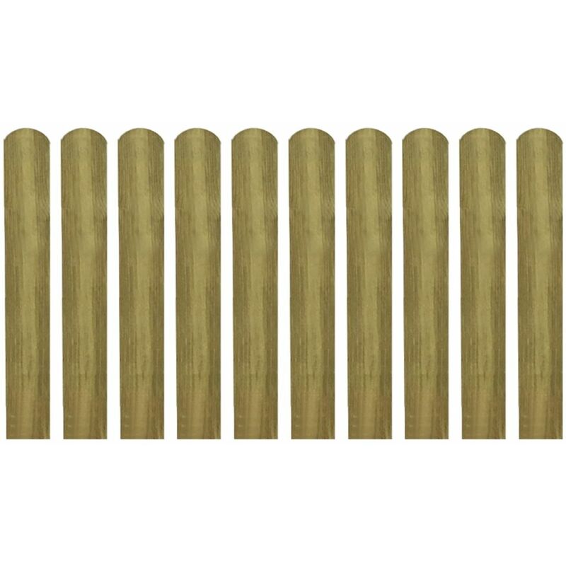 

Valla de jardin de listones 10 piezas madera 60 cm