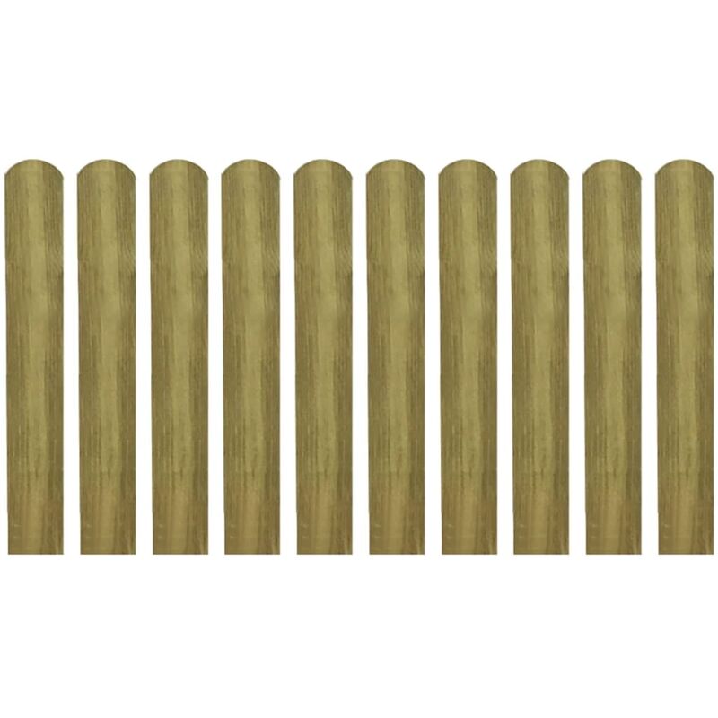 

Valla de jardín de listones 10 piezas madera 60 cm