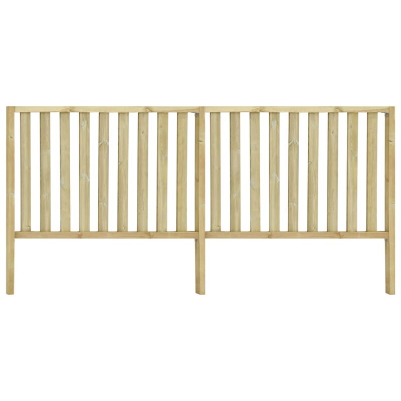 

vidaXL Valla de jardín de madera de pino impregnada 3,58x1,7 m - Marrón
