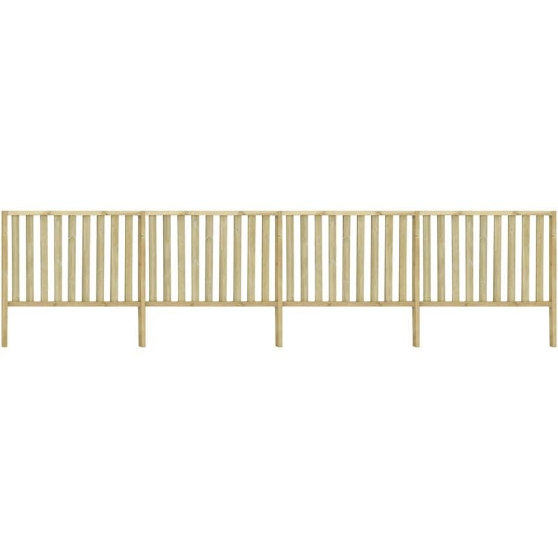 

vidaXL Valla de jardín de madera de pino impregnada 7,1x1,7 m - Marrón