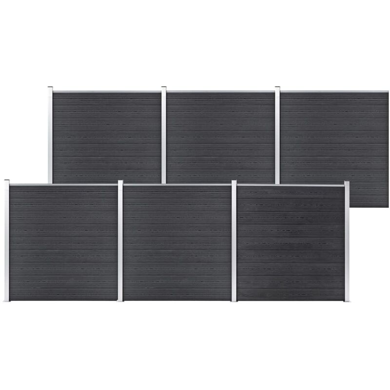 

Happyshopping - Valla de jardin de WPC gris 1045x186 cm